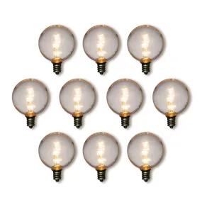 10-Pack Warm White .5-Watt LED G40 Globe Light Bulb, Shatterproof, E12 Candelabra Base