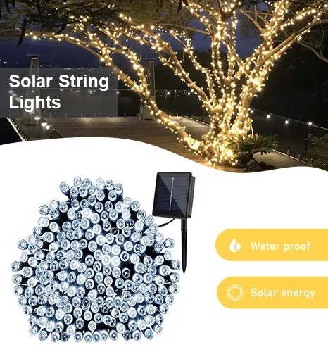 100 LED 32ft Solar Powered Outdoor String Light