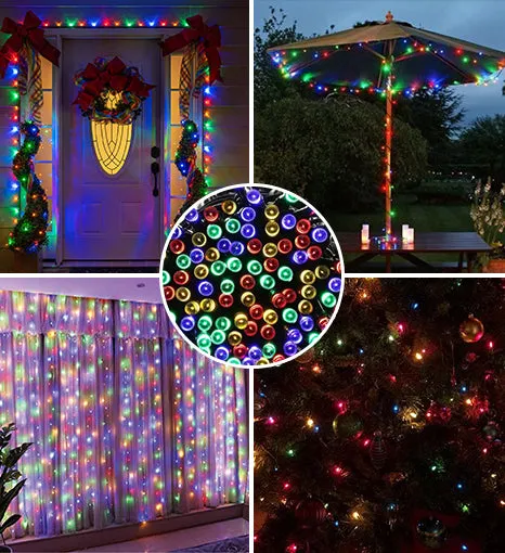 100 LED 32ft Solar Powered Outdoor String Light