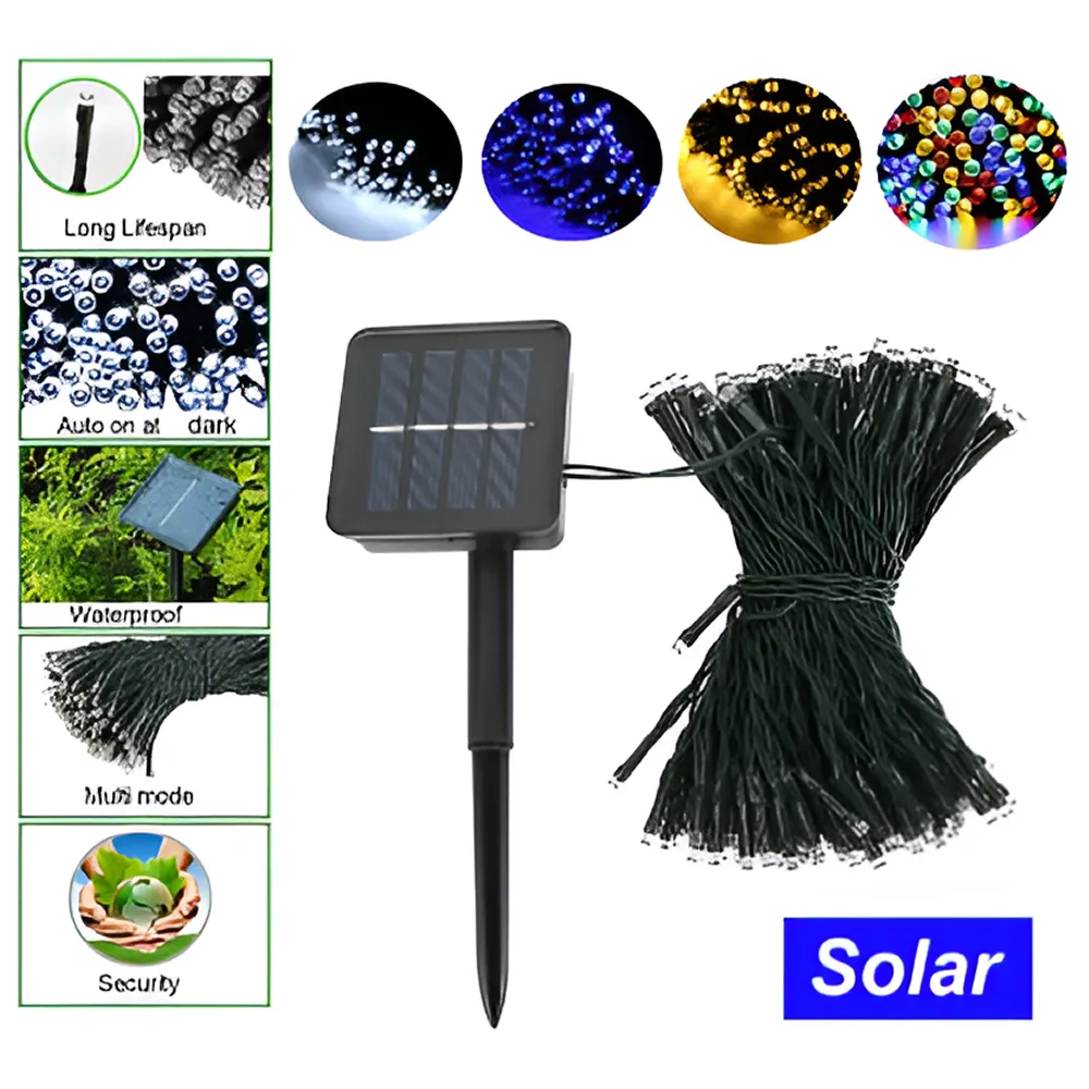 10M Solar Powered 100 Led Fairy String Lights P24-9-3