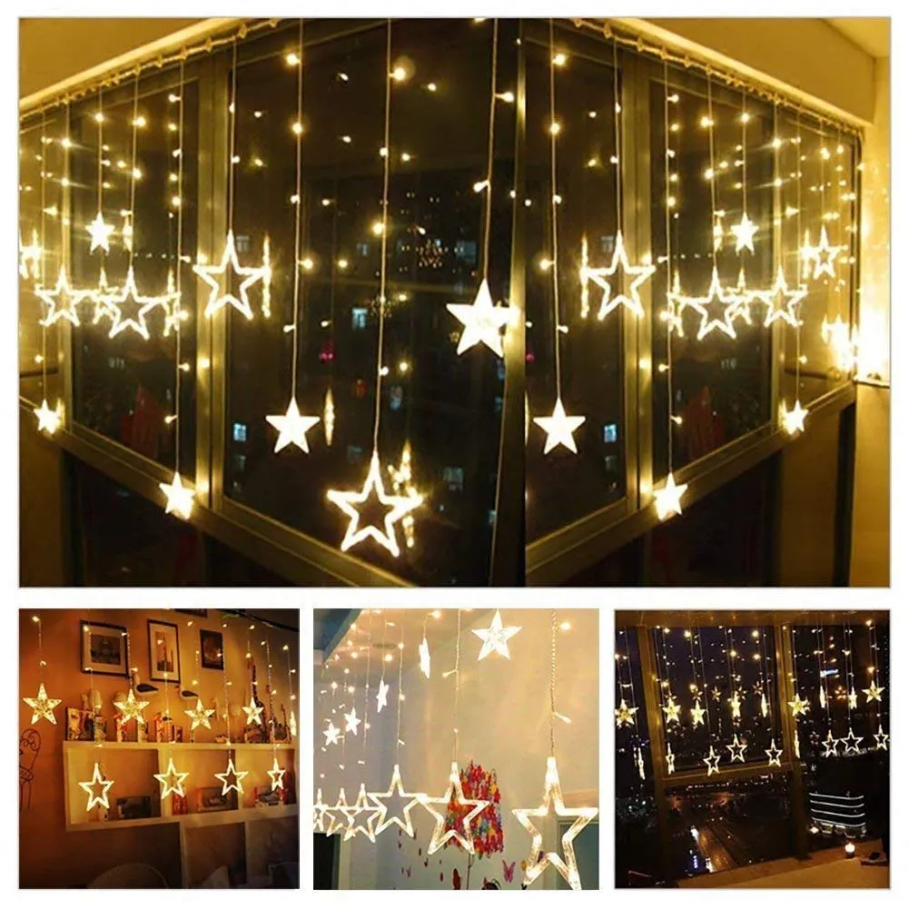 12 Stars Curtain String LED Lights Pack Of 2