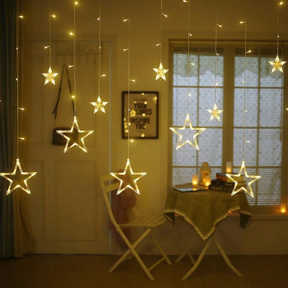 12 Stars Curtain String LED Lights Pack Of 2