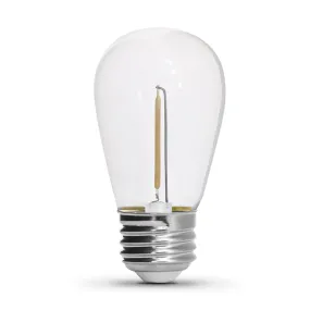 1W (11W Equivalent) Daylight White (5000K) S14 Base (E26 Replacement) LED Exposed Filament Replacement Light Bulb (4-Pack)