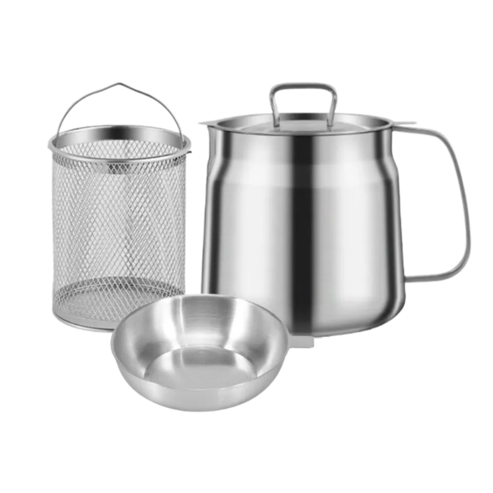 2-in-1 Stainless Steel Deep Frying Pot