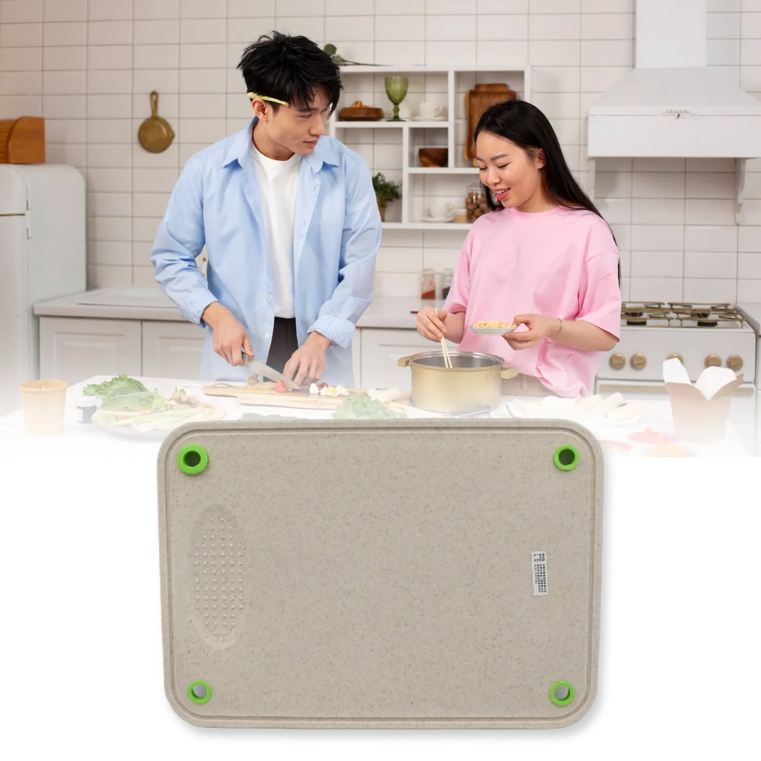 2400 Kitchen Chopping Board Household Double-sided Cutting Board Knife Board Vegetable Cutting and Fruit Multi-purpose Plastic Sticky Board Cutting board