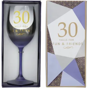 30 Gift Boxed 19oz Crystal Wine Glass