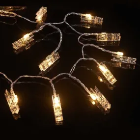 30 LED String Lights with Photo Clips