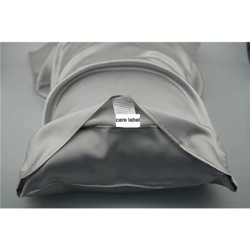 30 Momme silk pillowcase - queen - envelope - Silver Grey