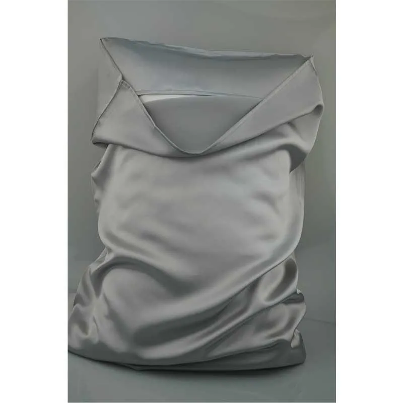 30 Momme silk pillowcase - queen - envelope - Silver Grey