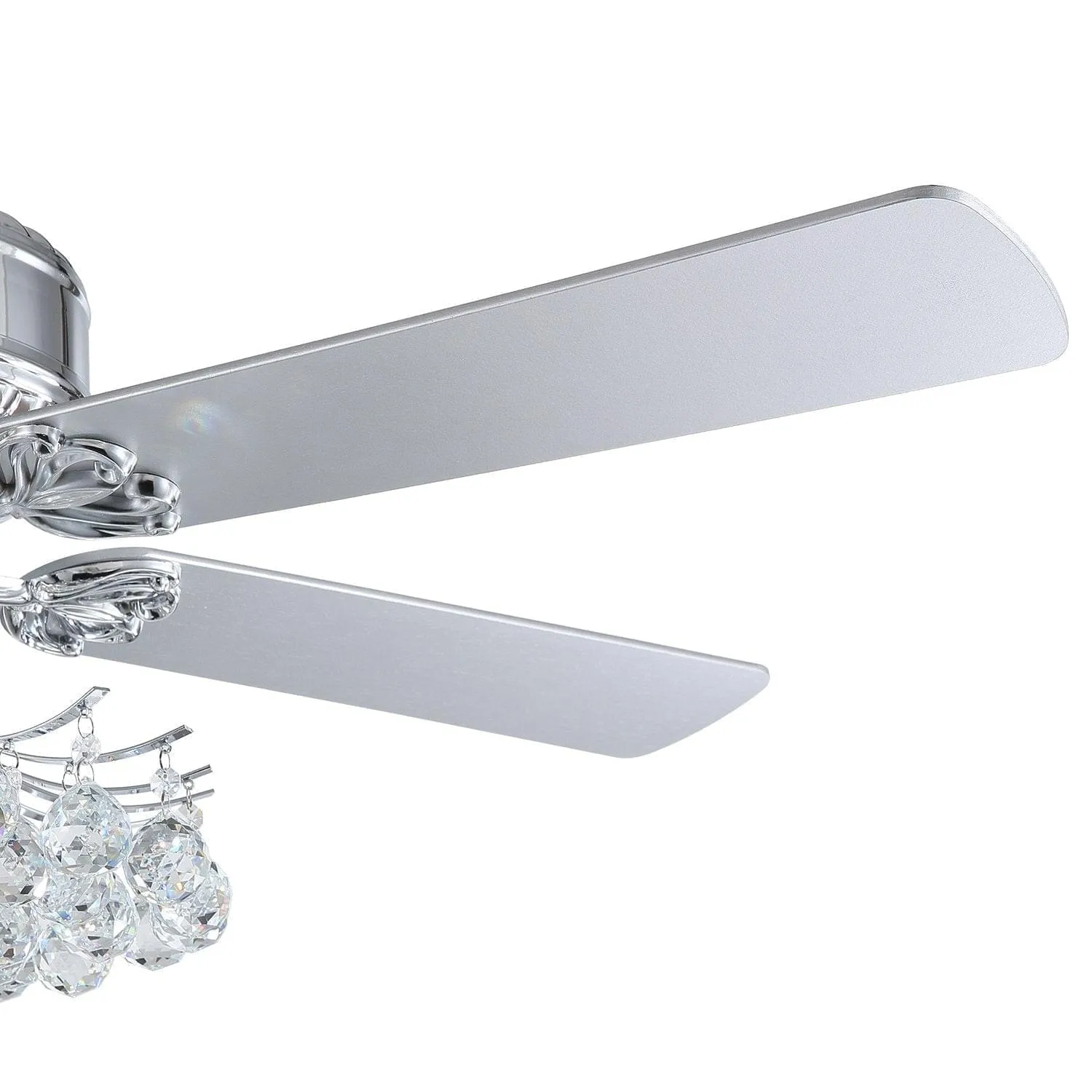 5 - Blade Raindrop Crystal Ball Ceiling Fan with Remote Control