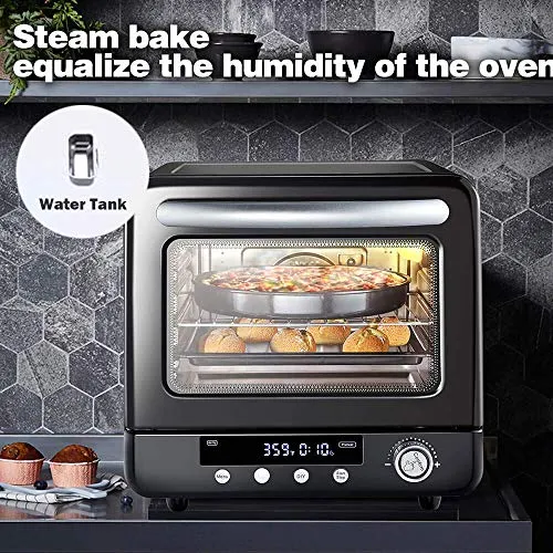 Air Fryer Oven Aobosi Electric Toaster Oven Convection Rotisserie Oven Roaster Countertop Rotisserie Oven Steam Oven Multi-Function 12-in-1 Toast/Bake/AirFry/Dehydrate/Roast/pizza|21Qt|Recipe 1250W