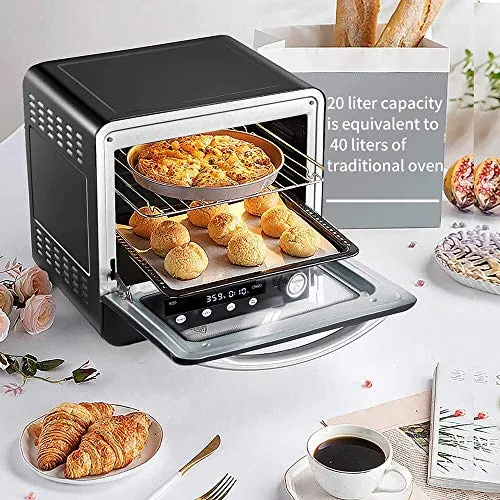 Air Fryer Oven Aobosi Electric Toaster Oven Convection Rotisserie Oven Roaster Countertop Rotisserie Oven Steam Oven Multi-Function 12-in-1 Toast/Bake/AirFry/Dehydrate/Roast/pizza|21Qt|Recipe 1250W