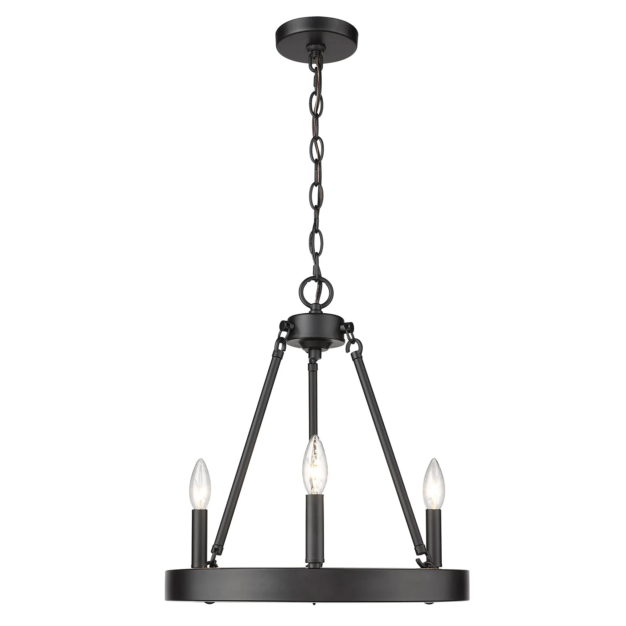 Alastair 3-Light Chandelier in Matte Black