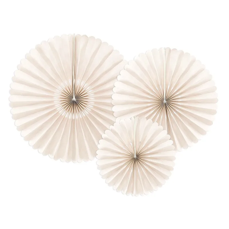 Antique White Fans (3 pack)