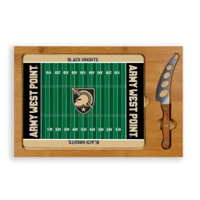 Army Black Knights Football Field - Icon Glass Top Cutting Board & Knife Set