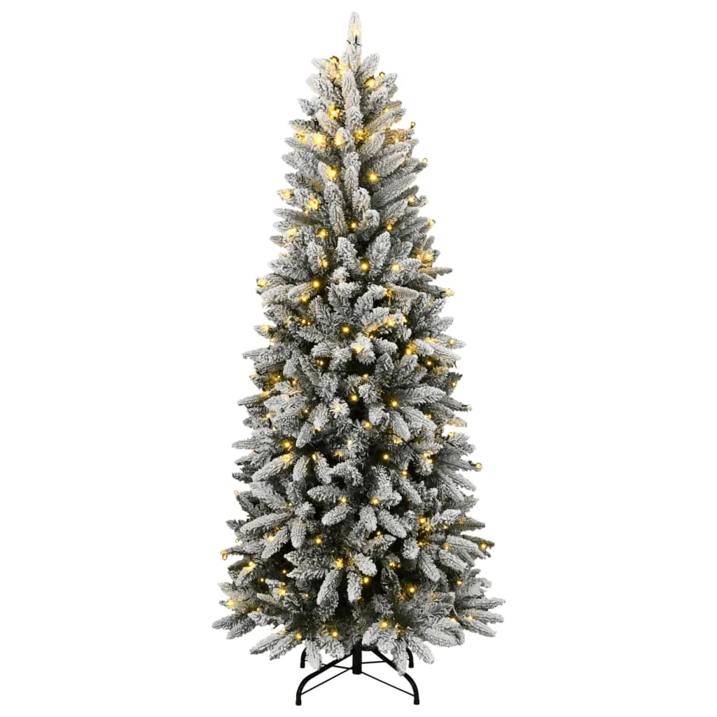 Artificial Christmas Tree 300 LEDs and Flocked Snow 240 cm