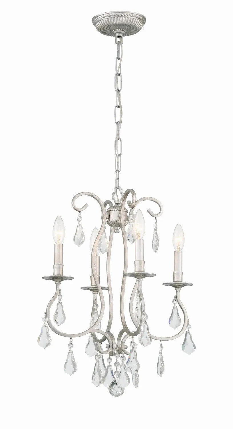 Ashton 4-Light Mini Chandelier in Olde Silver