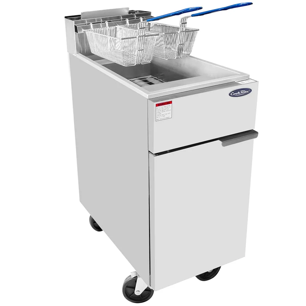 Atosa 40 lb Floor Fryer Natural Gas 102,000 BTU