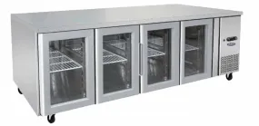 Atosa EPF3741 Glass Four Door Cooling Fridge Table 2230 mm