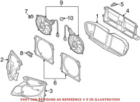 Audi Engine Cooling Fan Assembly 4S0121203B