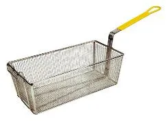 Basket - Fryer -  17" L x 8 1/4" W x 6" D , 12' Yellow Handle  FB-40  NRE # 001473