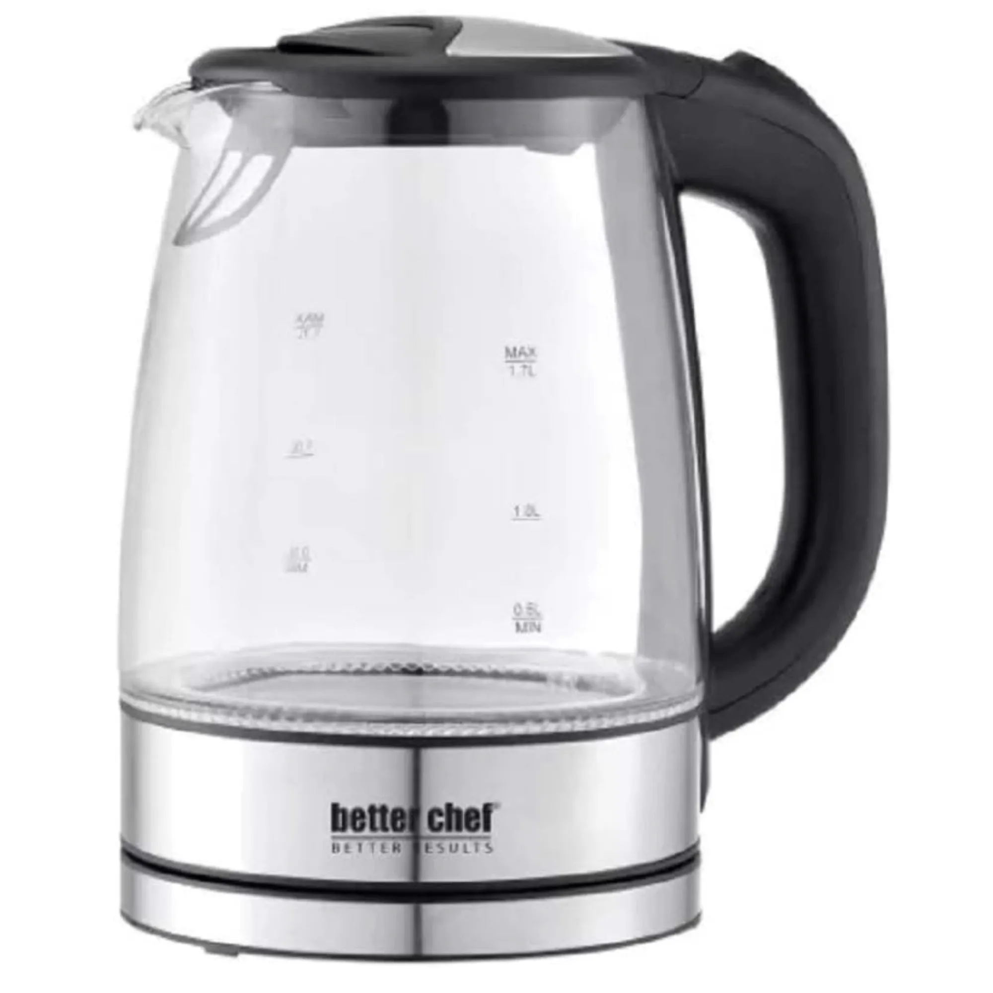 Better Chef 1100W 7-Cup Cordless Electric Borosilicate Glass Kettle