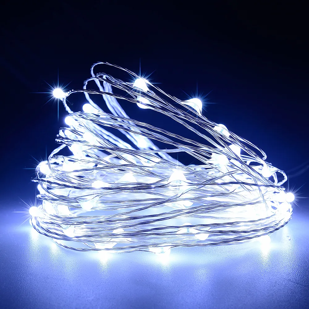 BigM Cool White LED Solar Copper String Lights for Outdoor Decoration