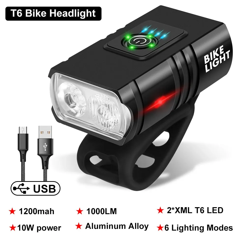 Bike Tail Light Waterproof Riding Front Rear Light LED USB Rechargeable Mountain Bike Headlight Cycling Tail Lamp Bicycle Light