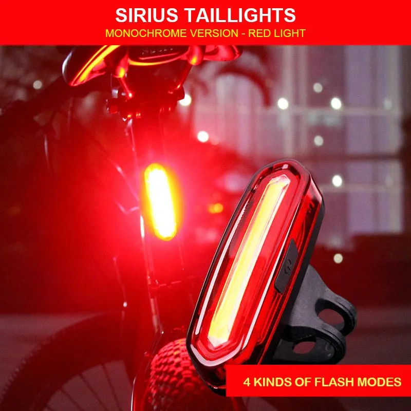 Bike Tail Light Waterproof Riding Front Rear Light LED USB Rechargeable Mountain Bike Headlight Cycling Tail Lamp Bicycle Light