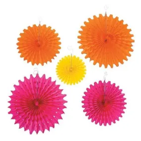 Bright Fiesta Party Tissue Fans