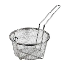 Browne 11.5" Round Medium Mesh Fry Basket, 5.5" Deep