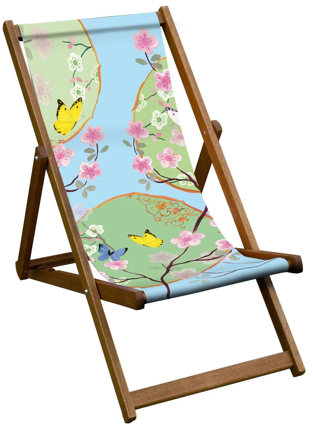 Butterfly Dreams (Blue) - Garden Of Eden - House Of Turnowsky Deckchair