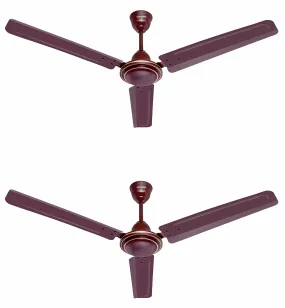 Candes Magic 48 inch /1200 MM High Speed Anti Dust Ceiling Fan, 405 RPM with 2 Years Warranty (Brown, Pack of 2)