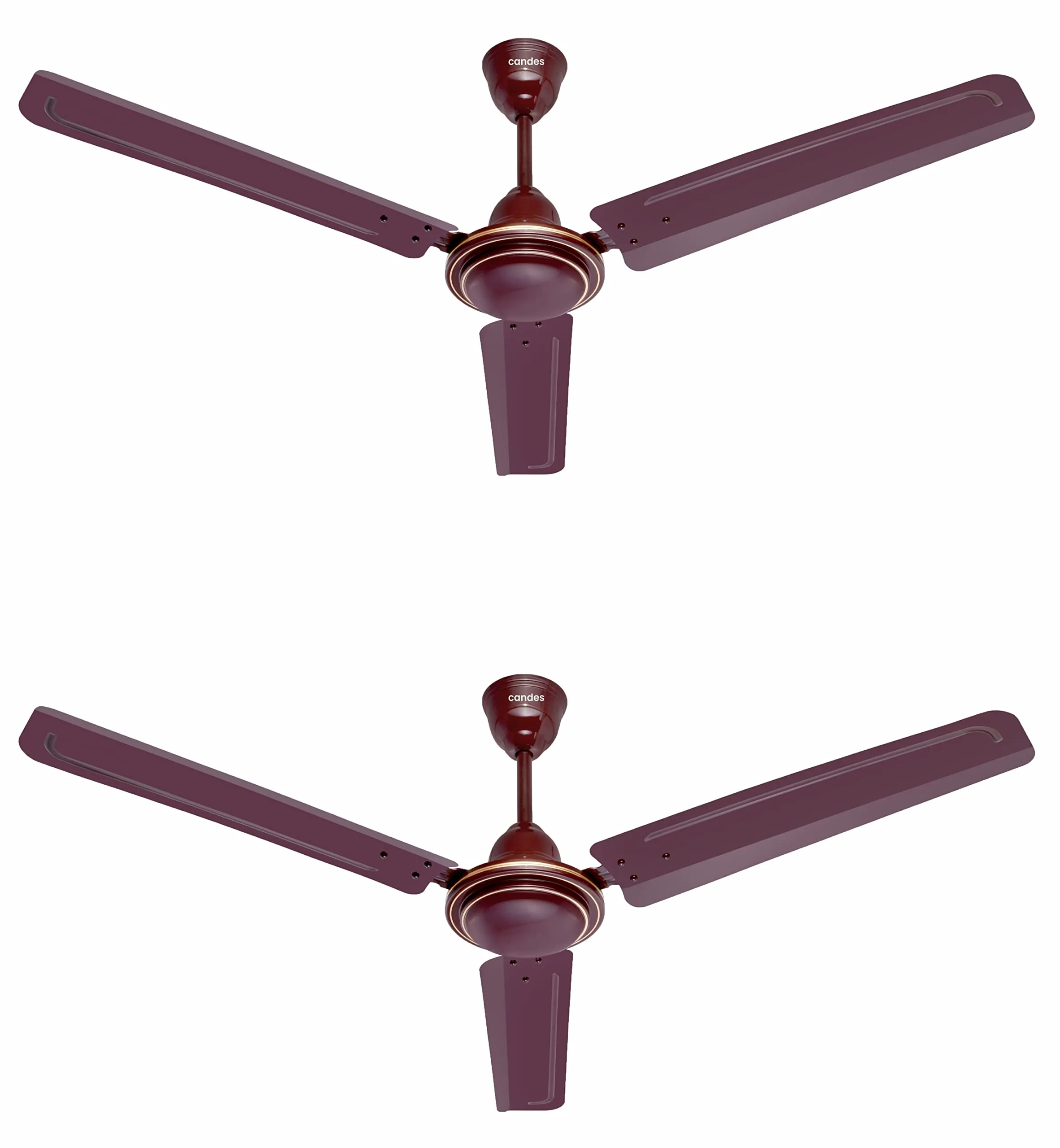 Candes Magic 48 inch /1200 MM High Speed Anti Dust Ceiling Fan, 405 RPM with 2 Years Warranty (Brown, Pack of 2)