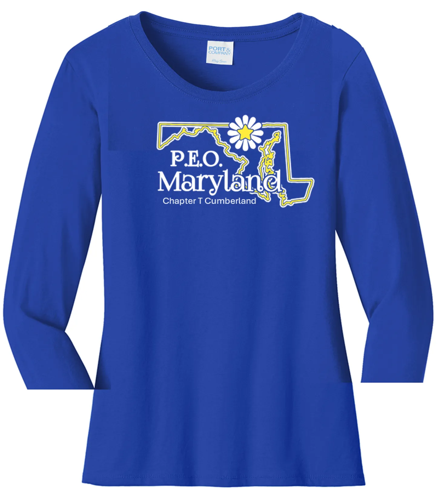 Chapter T  Maryland Cotton Tee ...  VNeck or Crew Neck . . . . . . . . . Ladies Fashion Fit