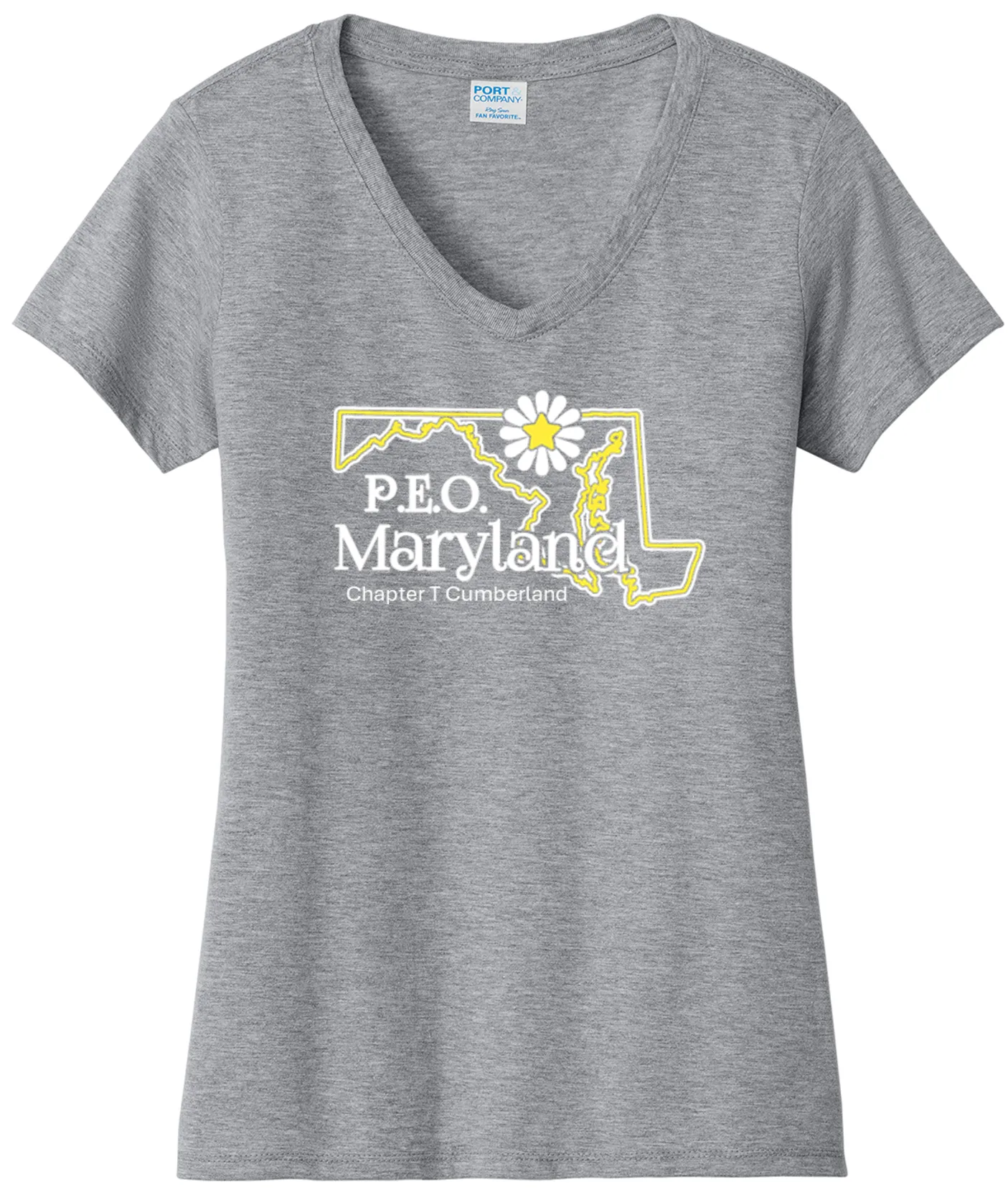 Chapter T  Maryland Cotton Tee ...  VNeck or Crew Neck . . . . . . . . . Ladies Fashion Fit