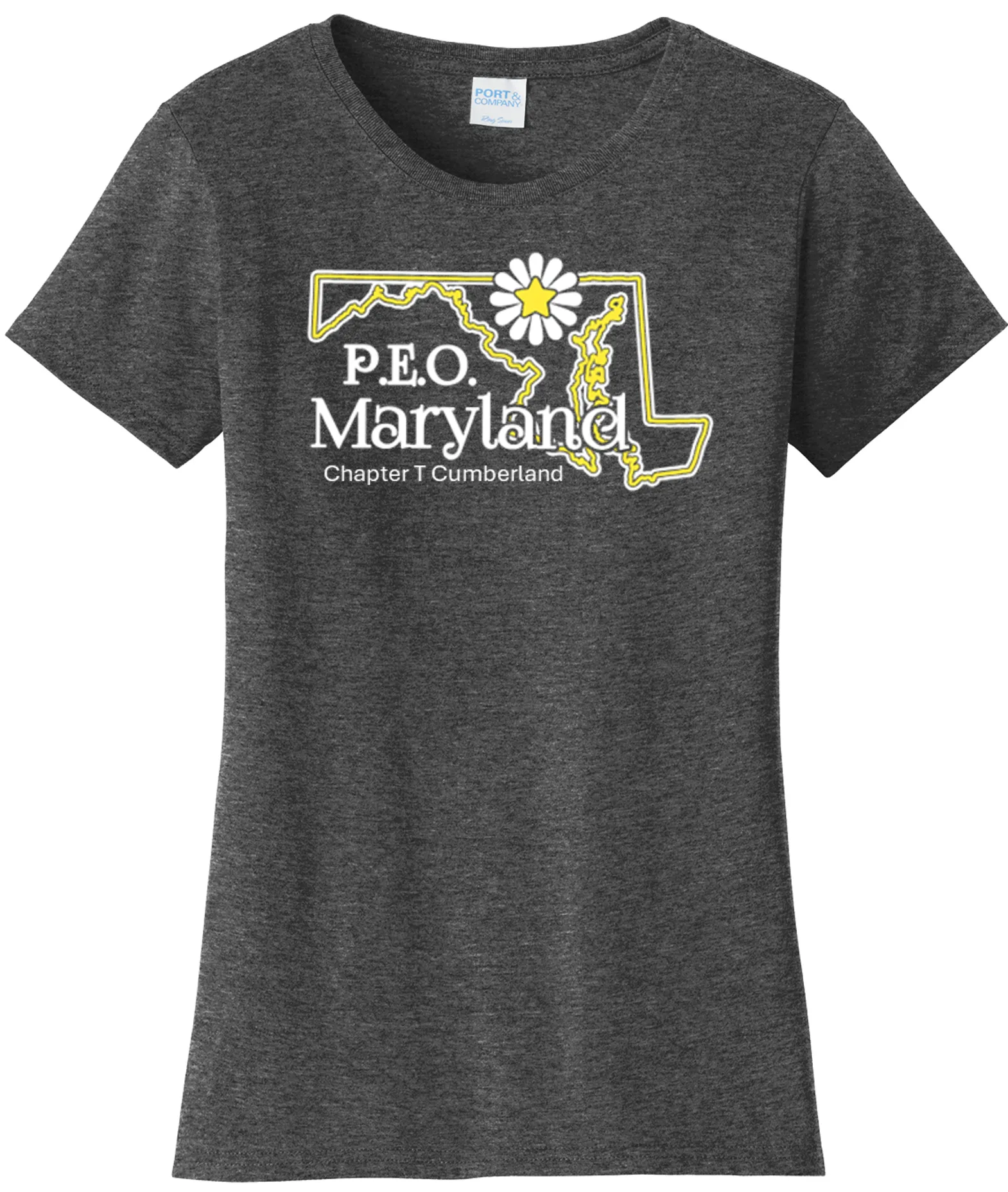 Chapter T  Maryland Cotton Tee ...  VNeck or Crew Neck . . . . . . . . . Ladies Fashion Fit