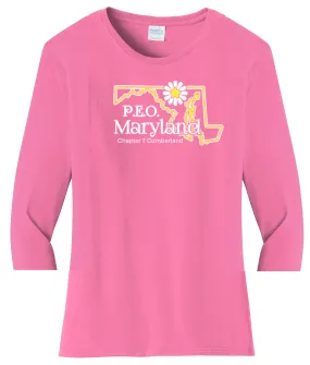 Chapter T  Maryland Cotton Tee ...  VNeck or Crew Neck . . . . . . . . . Ladies Fashion Fit