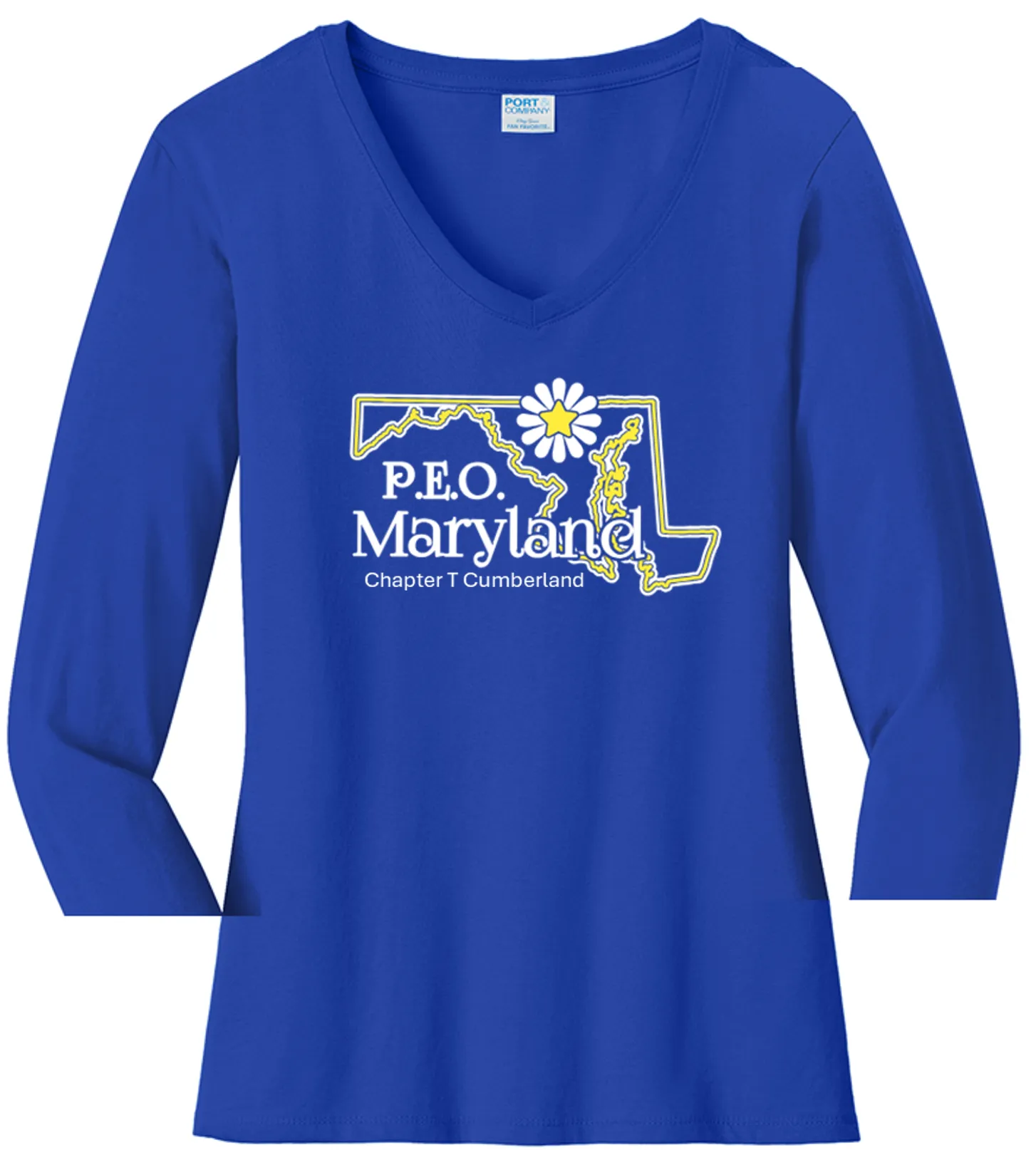 Chapter T  Maryland Cotton Tee ...  VNeck or Crew Neck . . . . . . . . . Ladies Fashion Fit