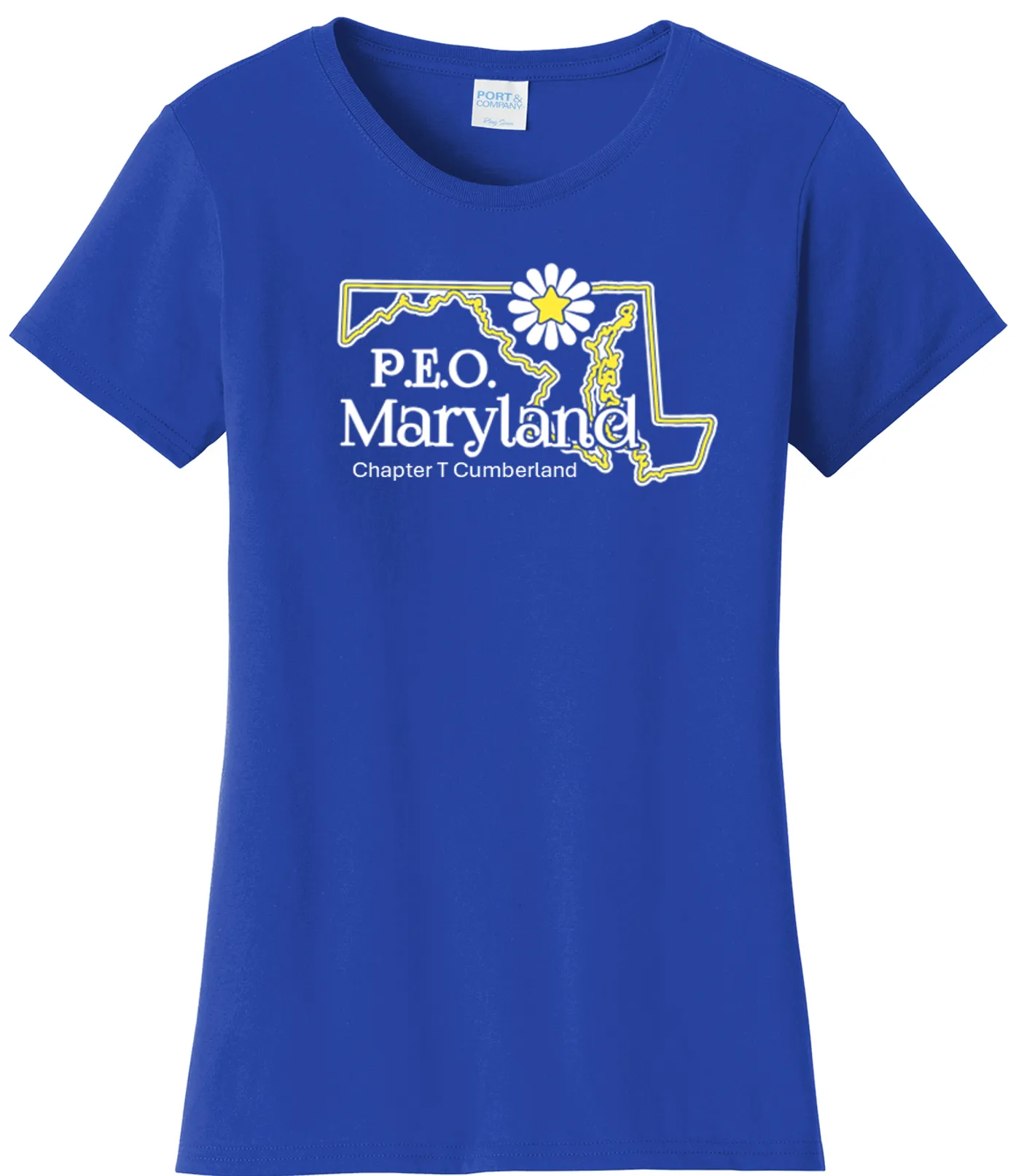 Chapter T  Maryland Cotton Tee ...  VNeck or Crew Neck . . . . . . . . . Ladies Fashion Fit