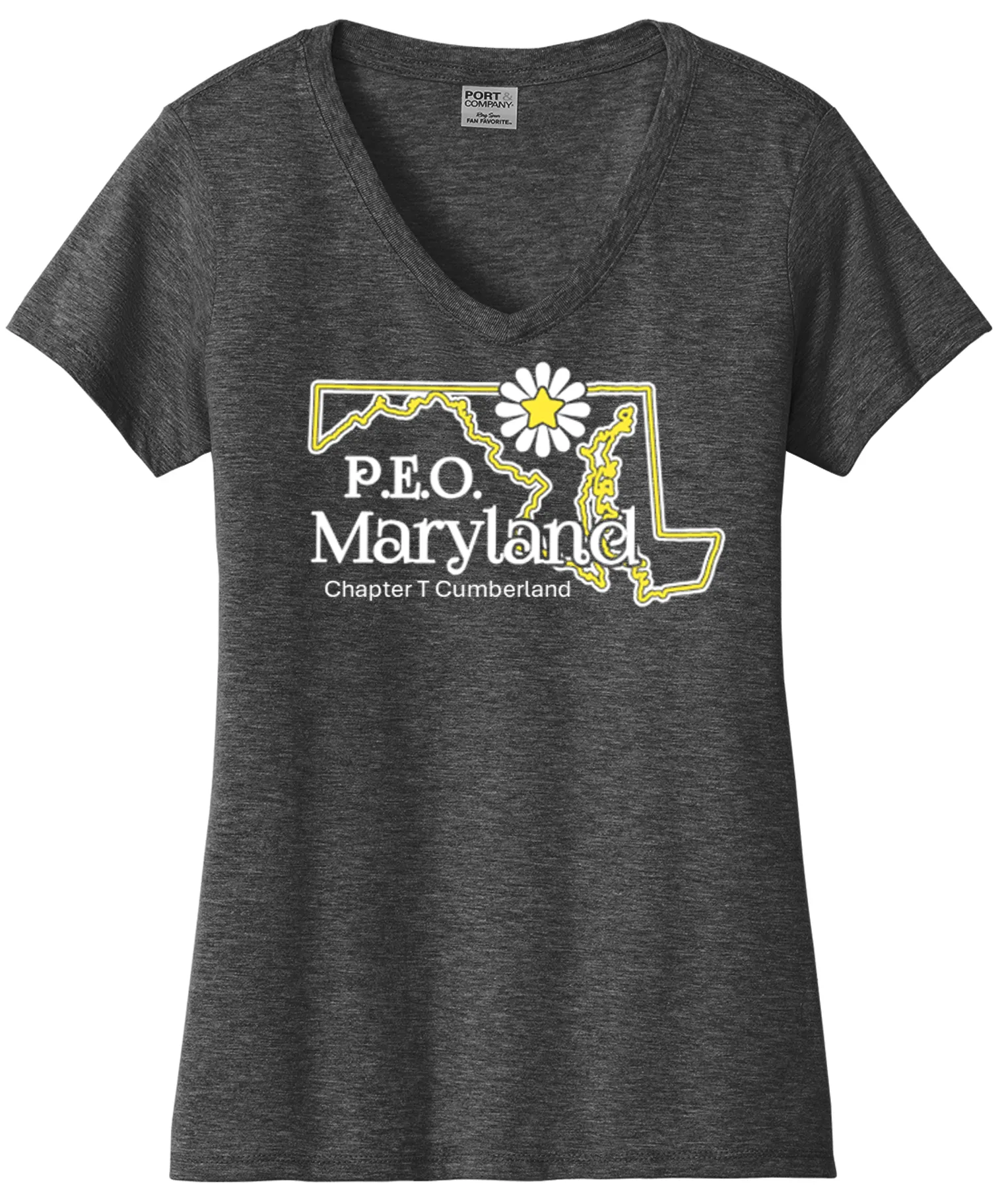 Chapter T  Maryland Cotton Tee ...  VNeck or Crew Neck . . . . . . . . . Ladies Fashion Fit