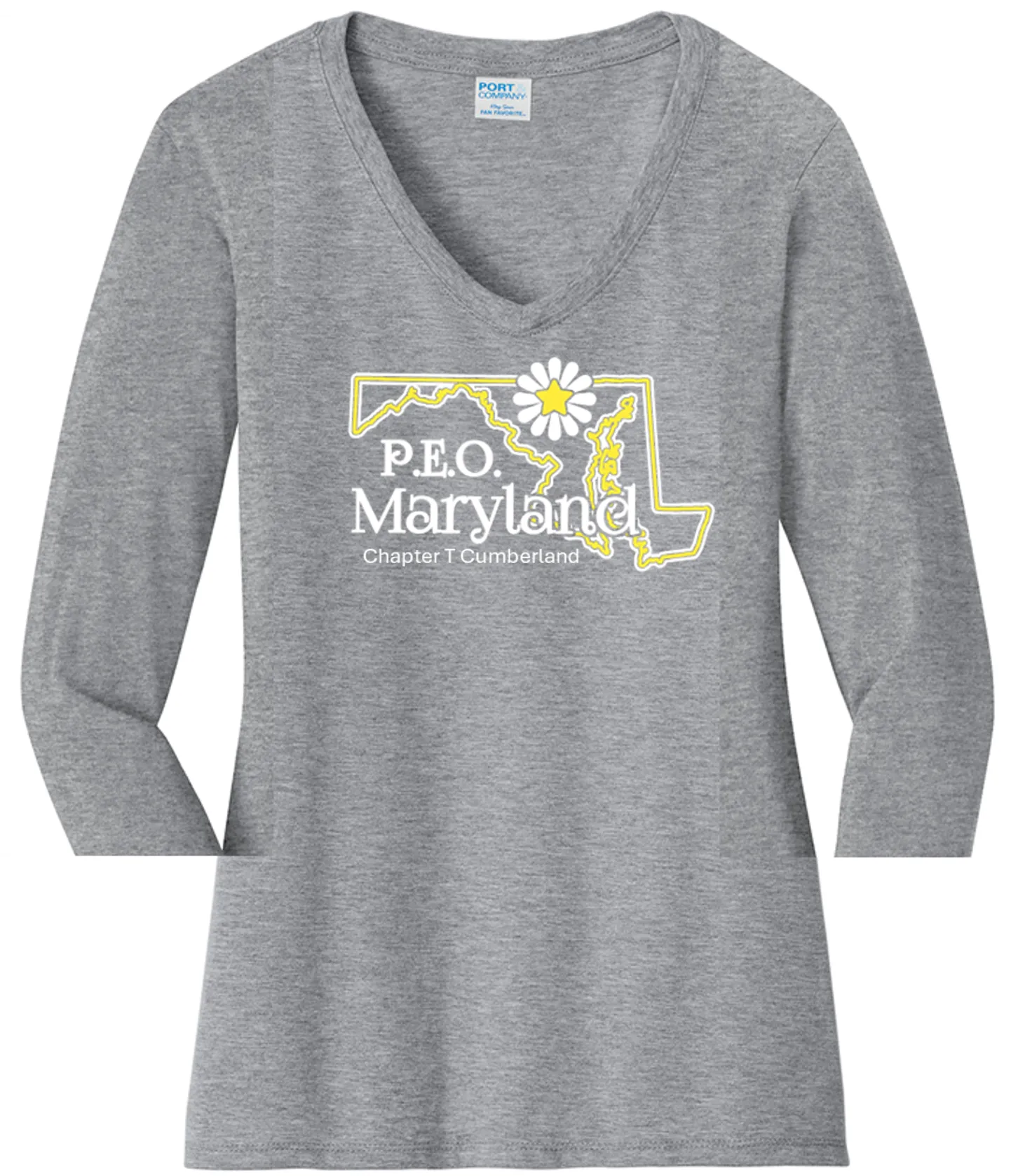 Chapter T  Maryland Cotton Tee ...  VNeck or Crew Neck . . . . . . . . . Ladies Fashion Fit