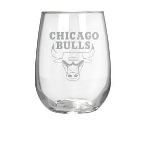 Chicago Bulls 17 oz. Stemless Wine Glass