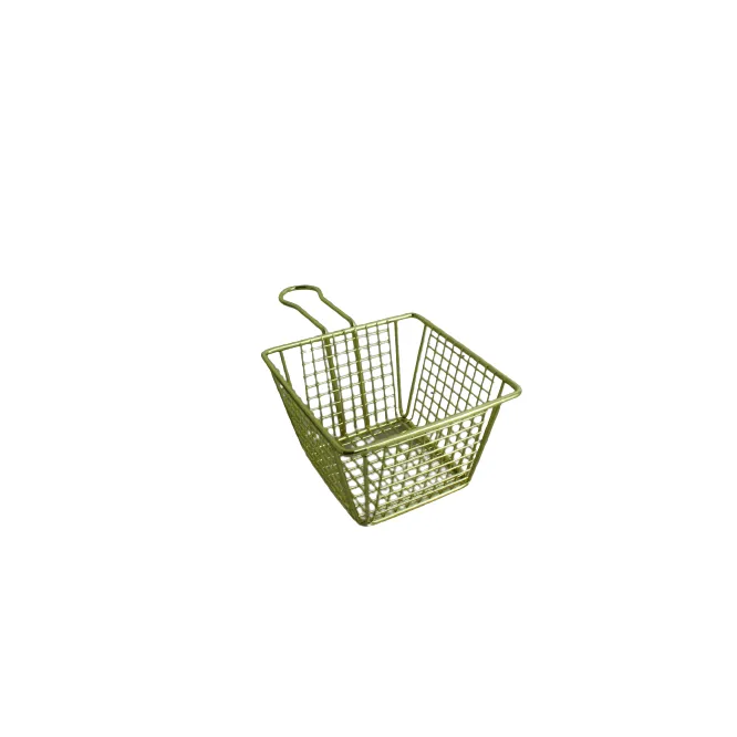 Chip Fryer Serving Basket Gold Colour XK1131