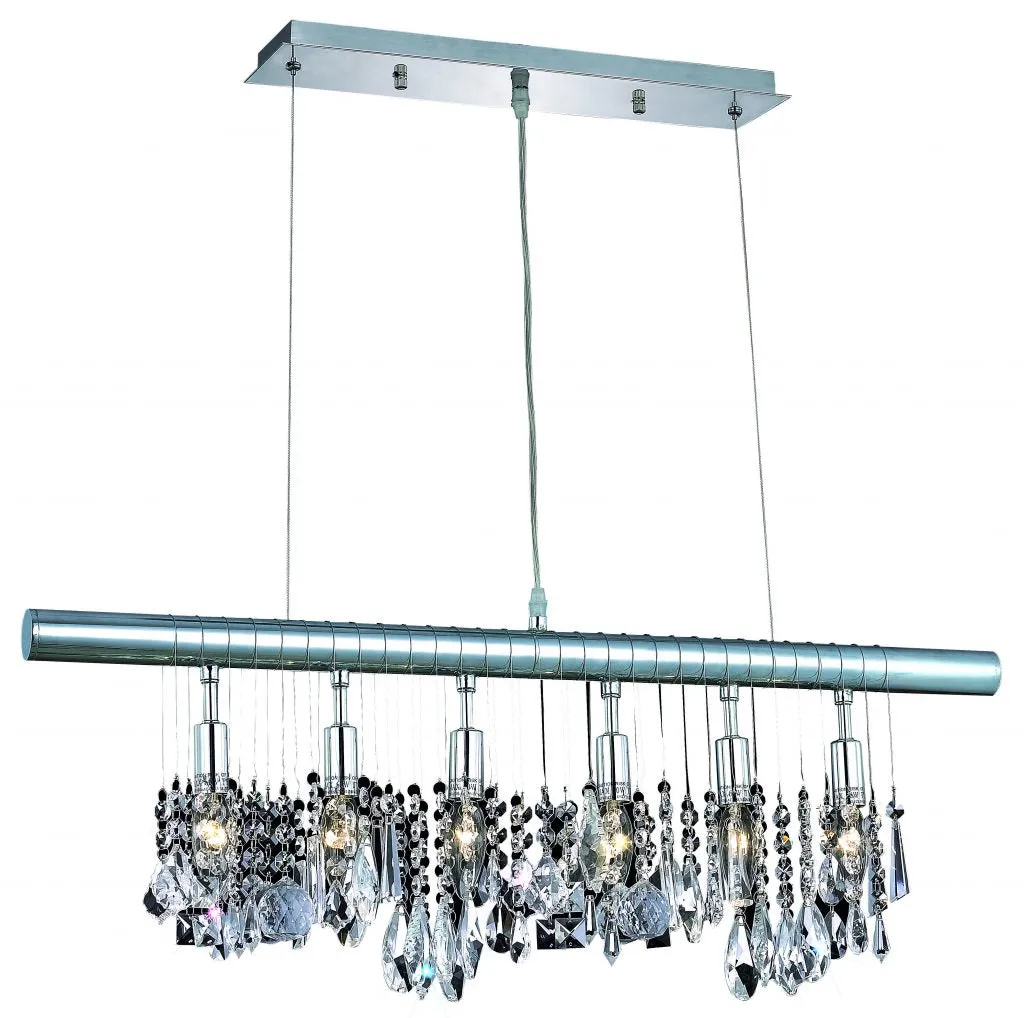 CHORUS LINE 6 LIGHT CRYSTAL CHANDELIER