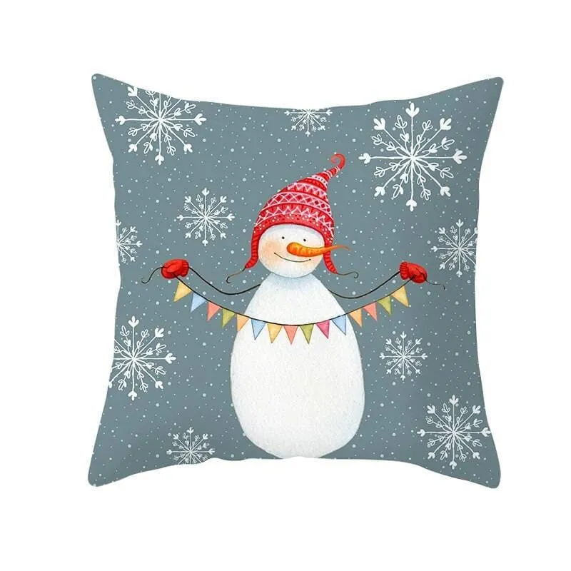 Christmas Pillow Cover with Cartoon Santa