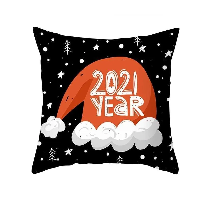 Christmas Pillow Cover with Cartoon Santa