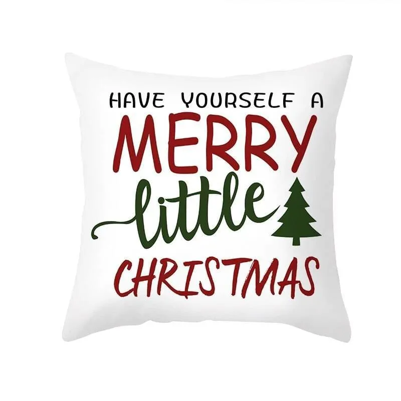 Christmas Pillow Cover with Cartoon Santa