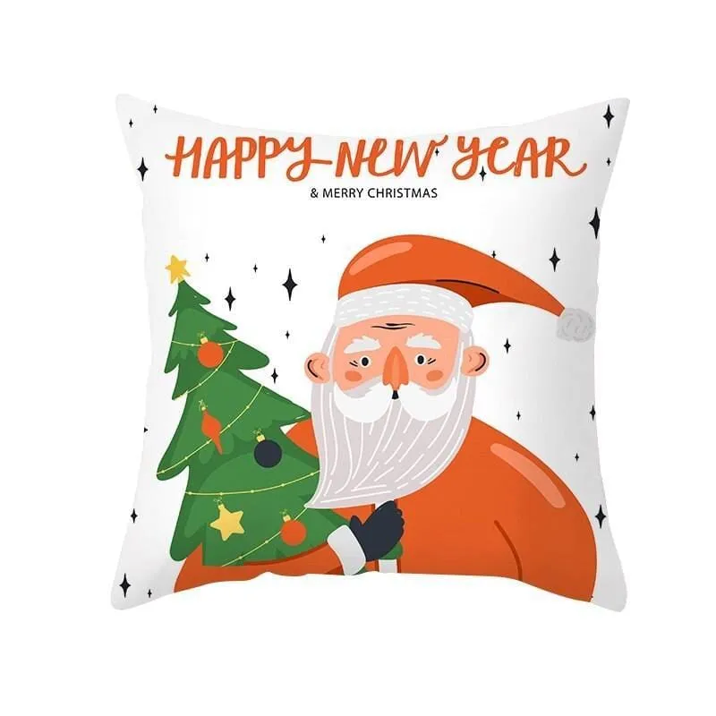 Christmas Pillow Cover with Cartoon Santa