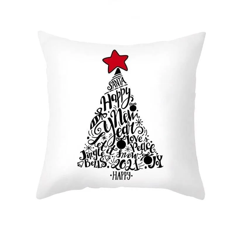 Christmas Pillow Cover with Cartoon Santa